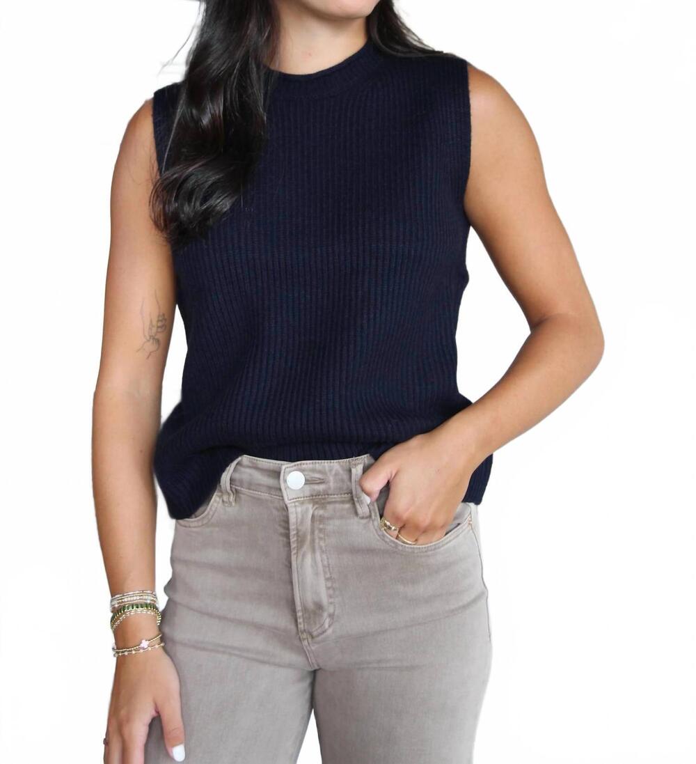 NEW OLIVACEOUS kyra sweater top in navy